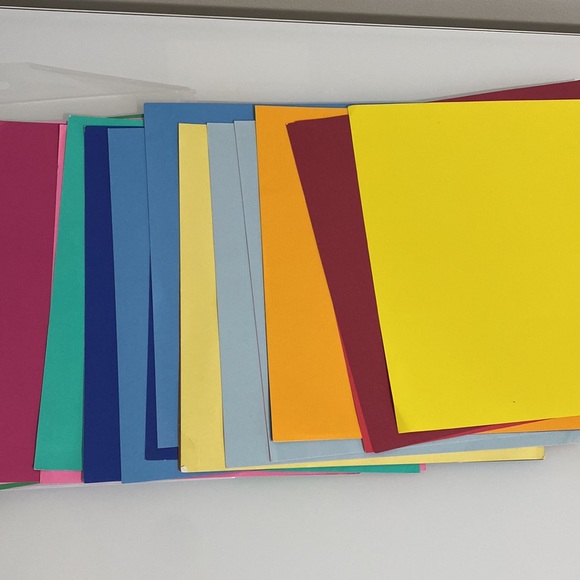 Project/Art Set Supplies Lot - Poster Board, Colorful Paper, Letters & Numbers - Picture 2 of 6